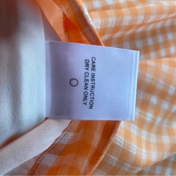 Orange Gingham Ruffle Skirt Size Medium - Picture 8 of 8